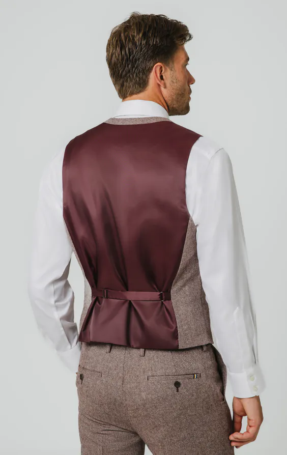 Roodhout visgraat tweed gilet - photo 2