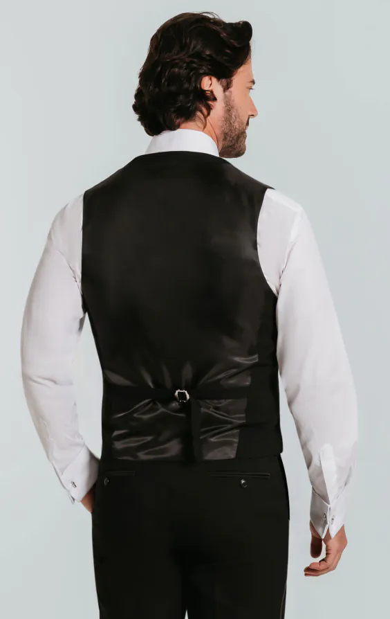 Zwarte smoking gilet met sjaalkraag - photo 2 Zwarte smoking gilet met sjaalkraag - photo 2