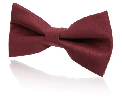 Strik voor jongens, bordeauxrood, polyester dupion, voorgestrikt