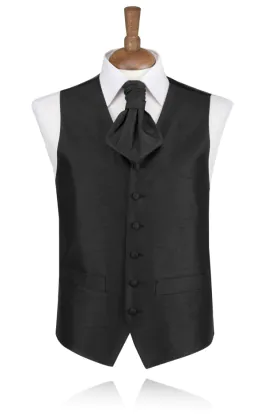 Jongens Gilet Zwart in Poly Dupion