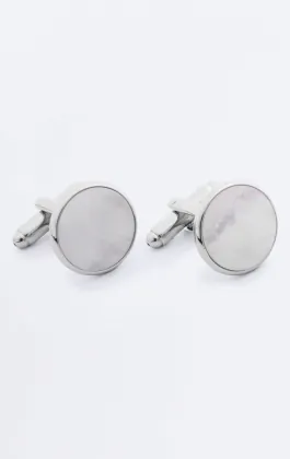 Parelmoer manchetknoop en stud set