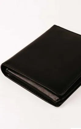 Zwart Leren RFID wallet / Creditcard Houder