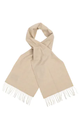 Camel bruin visgraat wollen sjaal