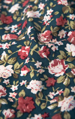 Groene multi bloemen pochet