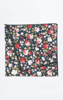 Groene multi bloemen pochet