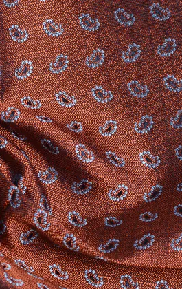 Roestbruin paisleypatroon pochet