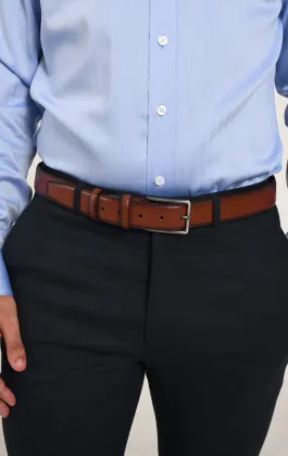 Tan leren riem