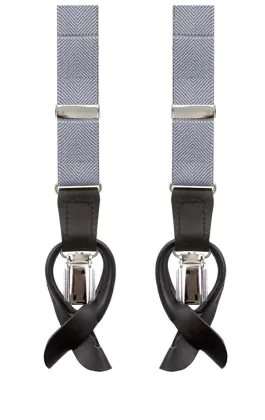 Luxe smalle zilveren bretels - 25 mm