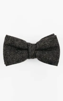 Grijze twill tweed strik