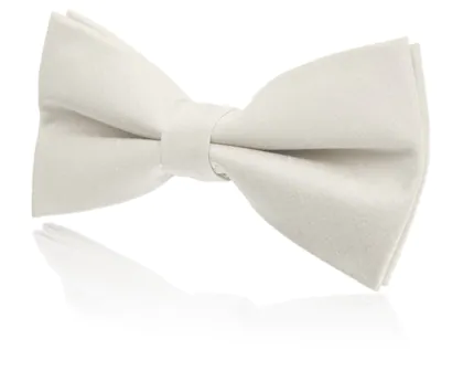 Strik voor jongens, ivoorkleur, polyester dupion, voorgestrikt
