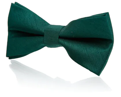 Strik voor jongens, donkergroen, polyester dupion, voorgestrikt