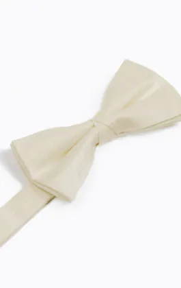 Strik in ivoorkleur, polyester dupion, voorgestrikt - Groot