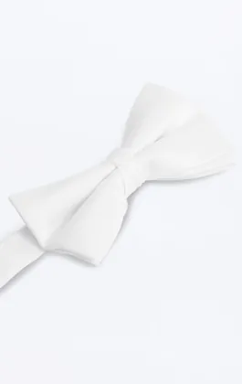 Witte polyester strik (voorgestrikt en ongestrikt)