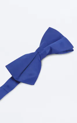 Koningsblauwe polyester strik (voorgestrikt en ongestrikt)