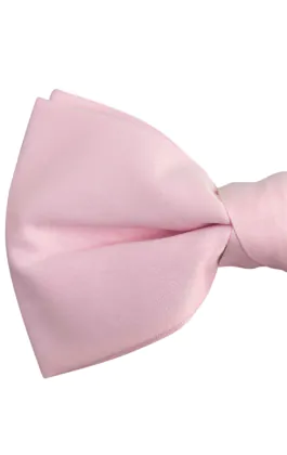 Roze polyester strik (voorgestrikt en ongestrikt)
