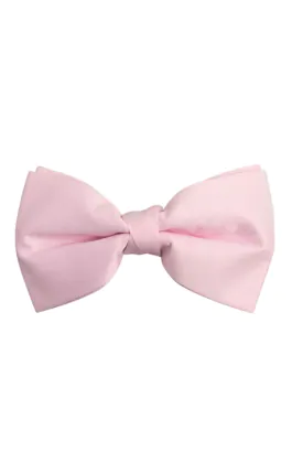 Roze polyester strik (voorgestrikt en ongestrikt)