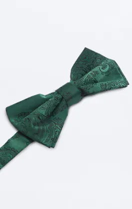 Racing groen paisley strik
