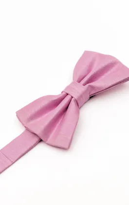 Strik in roze, polyester dupion, voorgestrikt