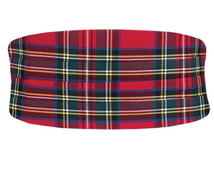 Rood geruite cumberband
