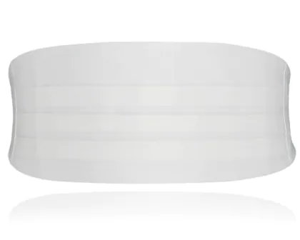Jongens cumberband in wit polyester