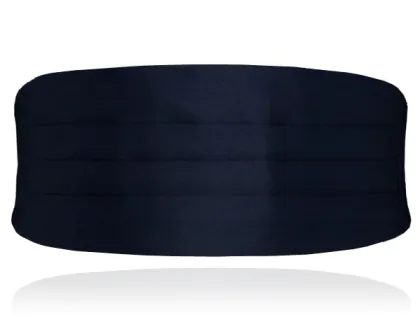 Jongens cumberband in marineblauw polyester