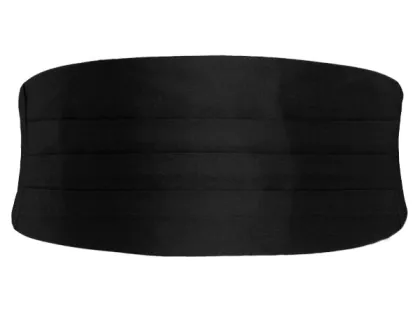 Cumberband in zwart polyester