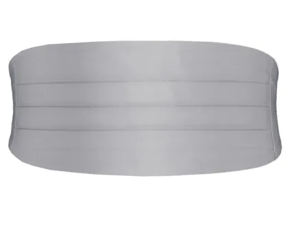 Cumberband in zilver polyester