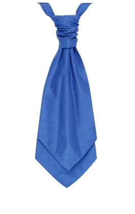 Voorgebonden Das in Koningsblauw Dupion Polyester