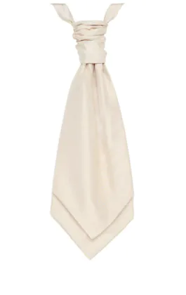 Voorgebonden das in ivoorkleur dupion polyester