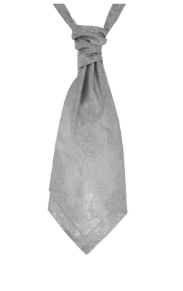 Antiek zilverkleurige paisley das