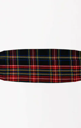 Navy tartan ruit cumberband