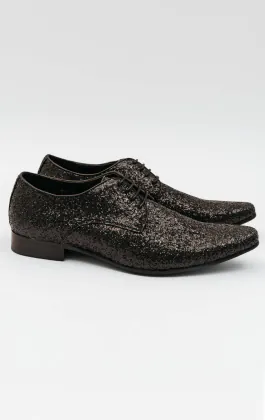 Zwarte glitter schoenen