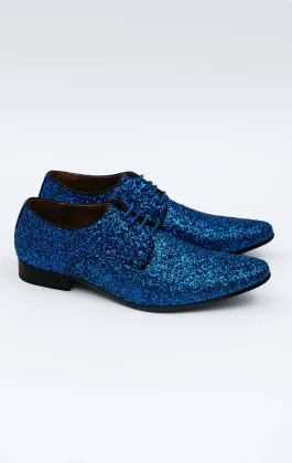 Blauw glitter schoenen