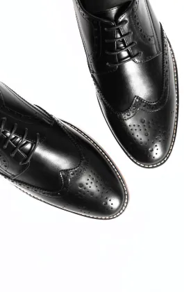 Zwarte derby brogue schoenen