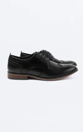 Zwarte derby brogue schoenen