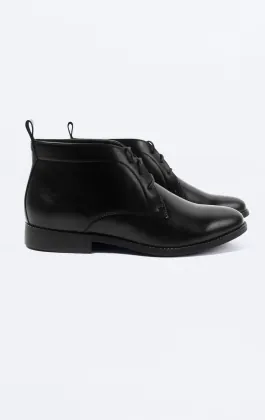 Zwarte lace chukka laarzen