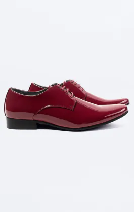 Bordeaux rode moderne lakschoenen