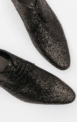 Zwarte glitter schoenen
