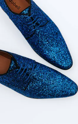 Blauw glitter schoenen