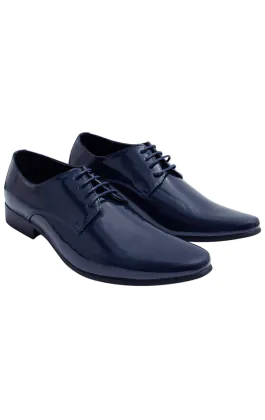 Blauw moderne lakschoenen