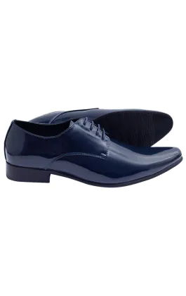 Blauw moderne lakschoenen