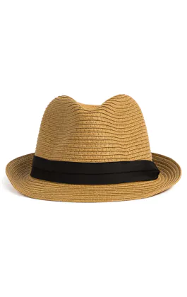Camel zomer trilby hoed