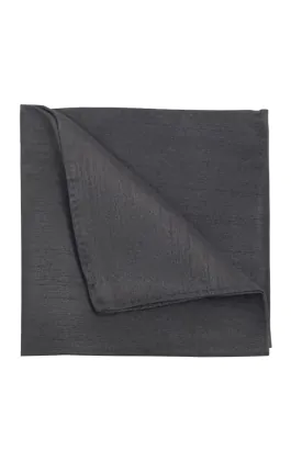 Donkergrijs Polyester Dupion Pochet