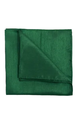 Donkergroen Polyester Dupion Pochet