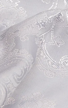 Zilveren paisley pochet