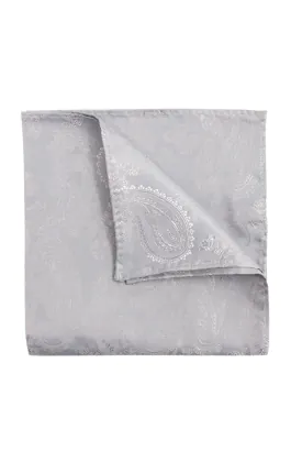 Zilveren paisley pochet