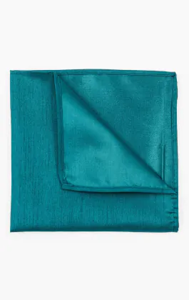 Turkoois Polyester Dupion Pochet
