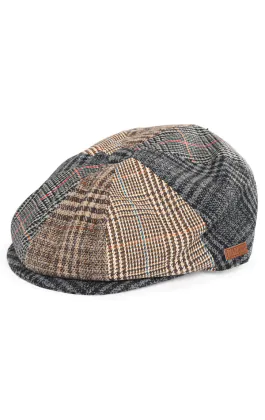 Multi kleurige Tweed Newsboy pet