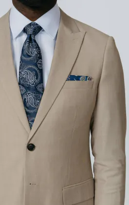 Stone sharkskin slim fit colbert