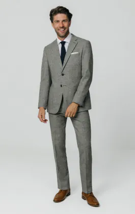 Light grijs Donegal tweed colbert